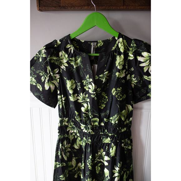 Anthropologie The Somerset Maxi Dress XS Green leaves - Picture 4 of 5